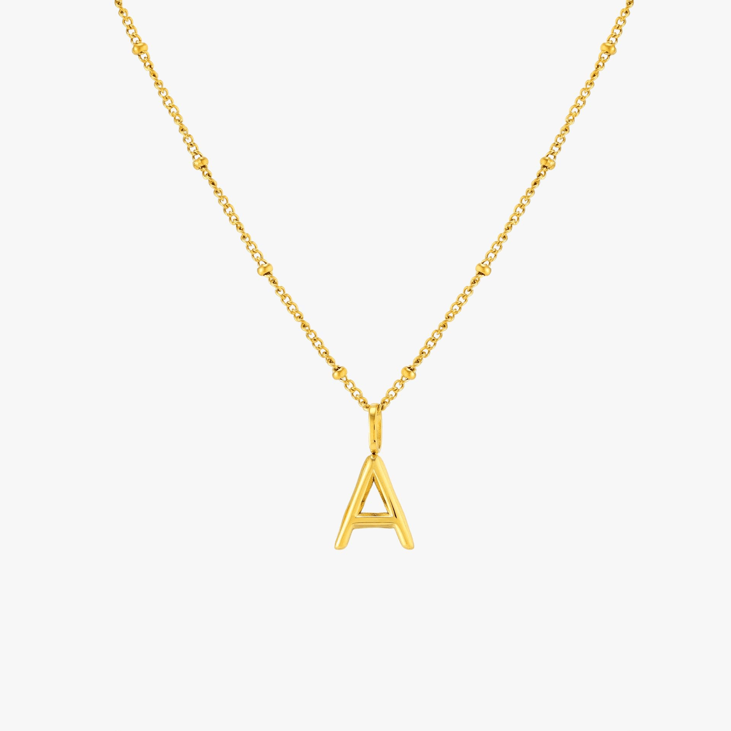 Initial & Birthstone Charm Necklace
