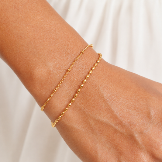 Pulsera de guijarros en capas