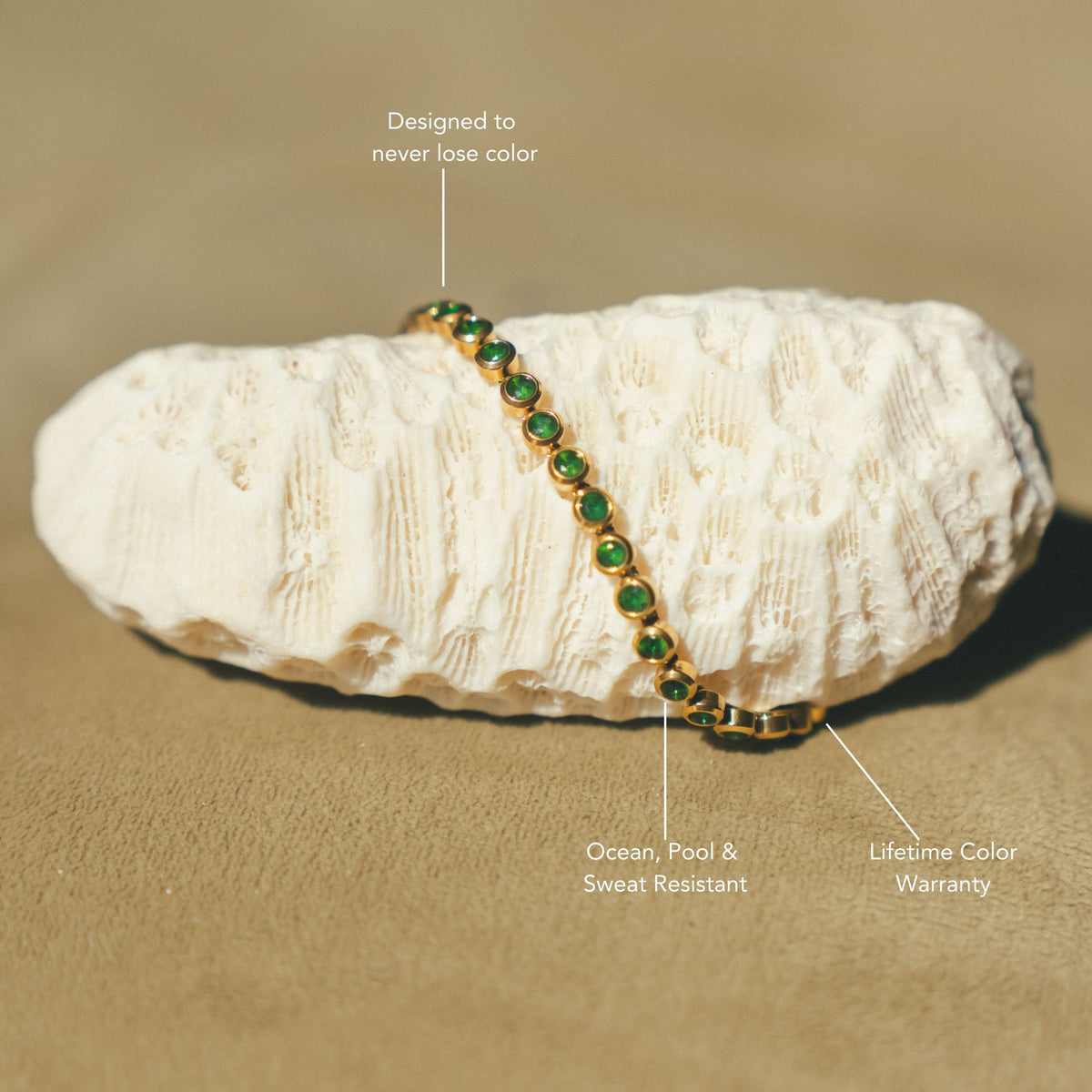 Pulsera de tenis verde